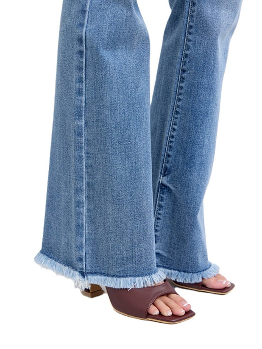 Judy Blue High Rise Fray Hem Bootcut jeans - Picture 5 of 5